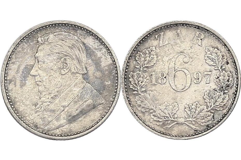 6 Pence 1897 KM.4  f.vz