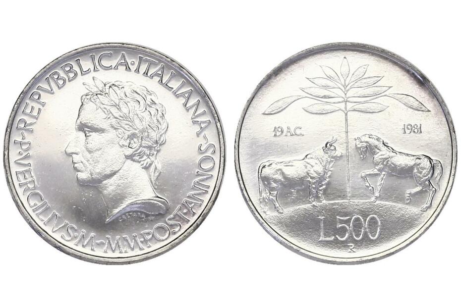 500 Lire 1981 “Virgil“ KM.110  stgl.