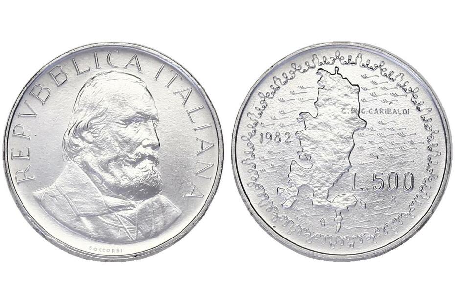 500 Lire 1982 “Garibaldi“  KM.112  stgl.