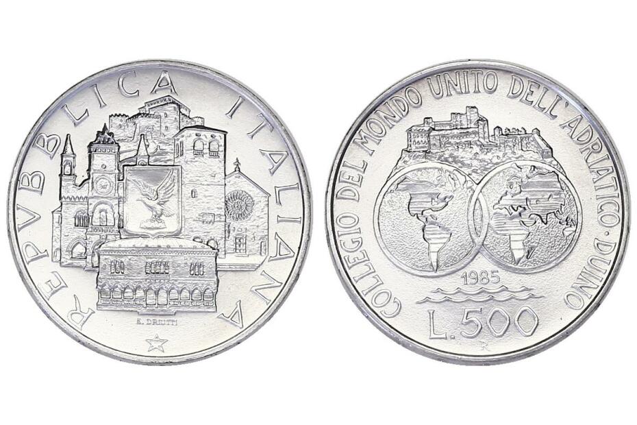 500 Lire 1985 “Duino“  KM.116  stgl.