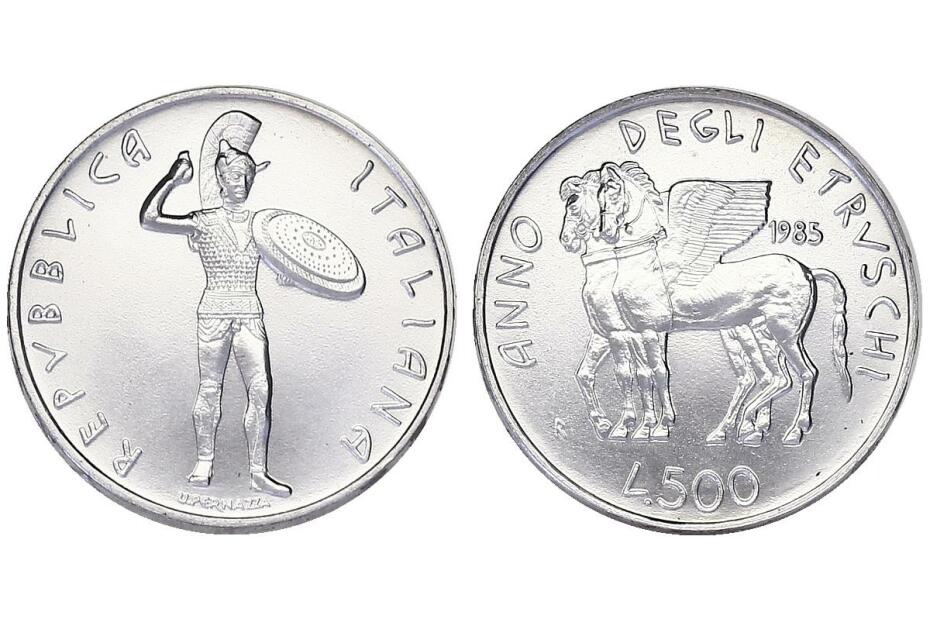 500 Lire 1985 “Etrusker“ KM.118  stgl.