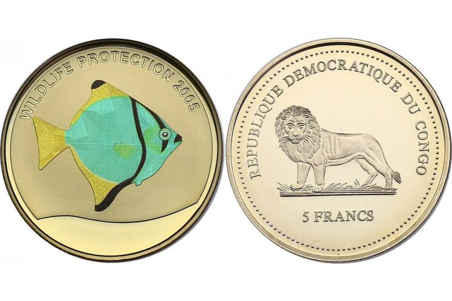 5 Francs 2005 "Moony Fisch" KM.180  pp