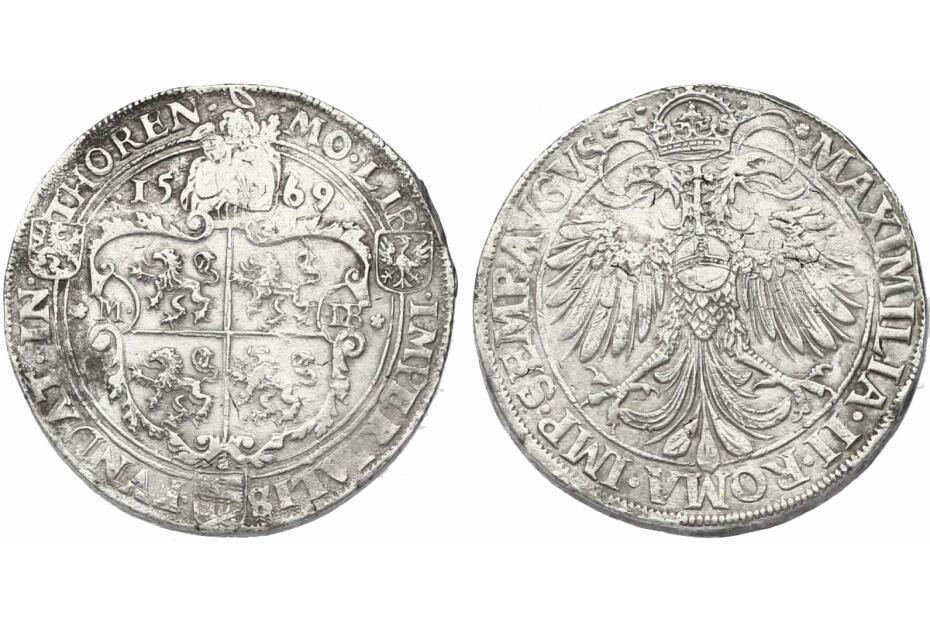 Thoren - Abtei Taler "Maximilian II." 1569 MIB Dav.8672  ss+ R