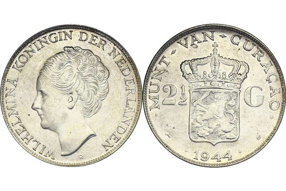 2 1/2 Gulden 1944 D KM.46 stgl.