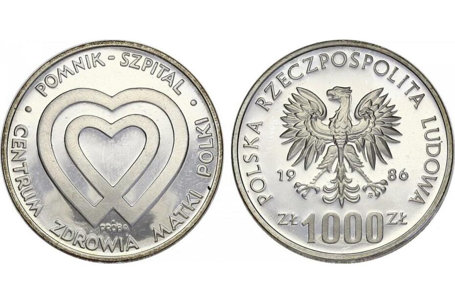 1.000 Zloty 1986 PROBE "Spital" KM.Pr.522  pp