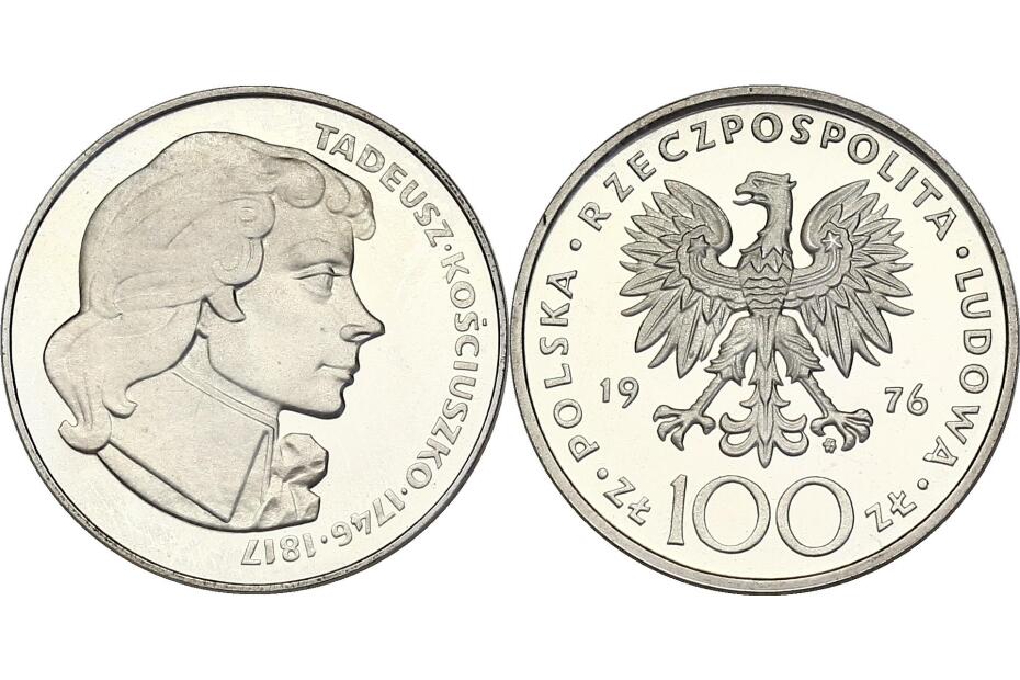 100 Zloty 1976 "T. Kosciuszko" KM.82  pp