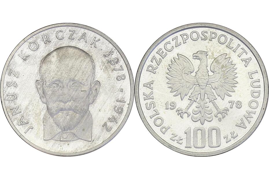 100 Zloty 1978  "J. Korczak" KM.94  pp