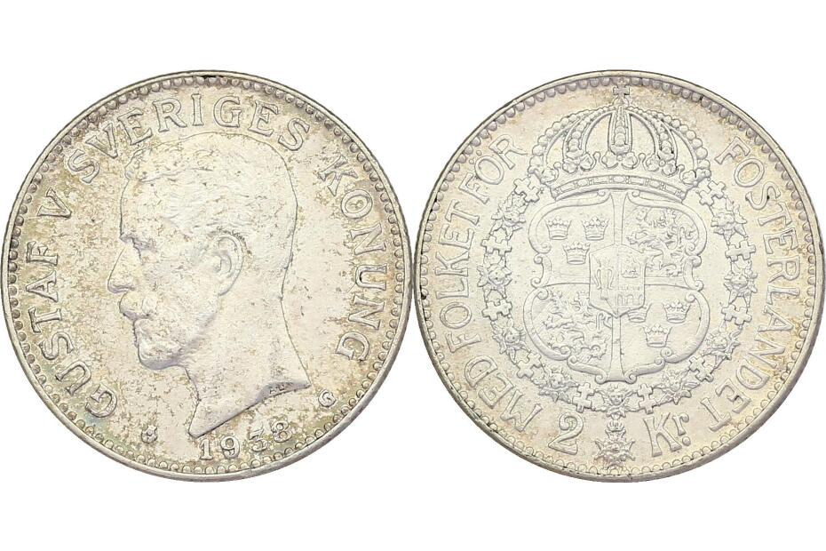 2 Kronor 1938 G KM.787  vz+