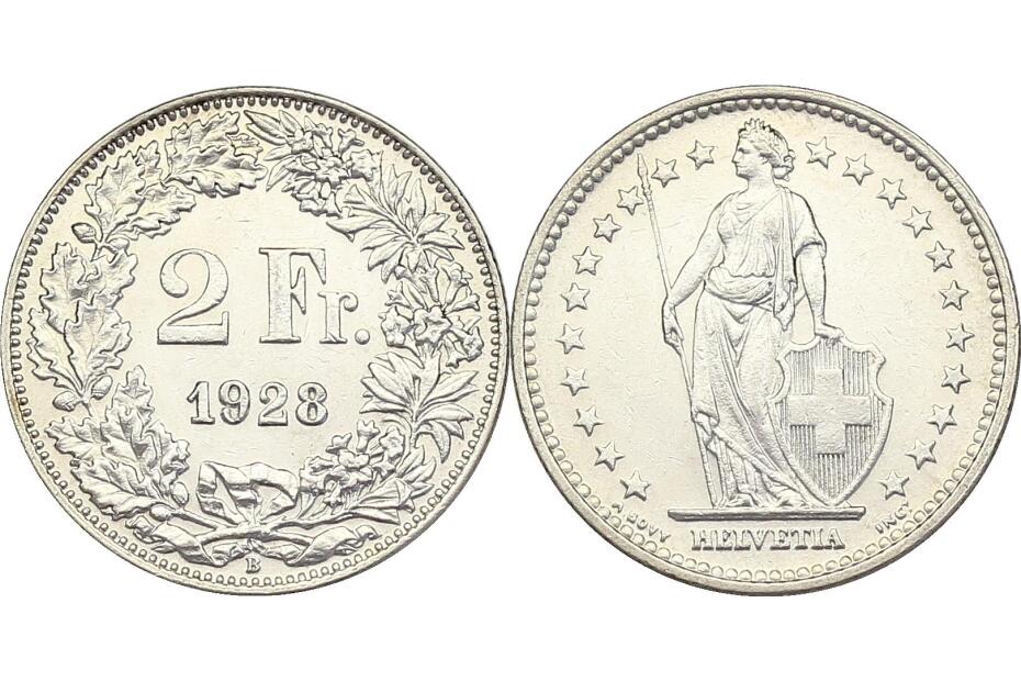2 Franken 1928 B HMZ1223  vz+