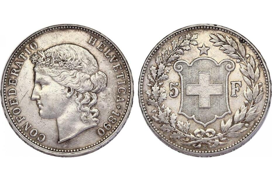 5 Franken 1890 B HMZ.1189  ss-vz