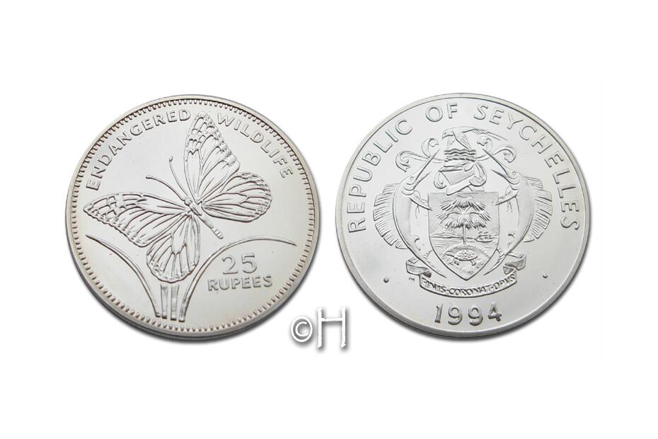 25 Rupees 1994 "Schmetterling" KM.74 pp