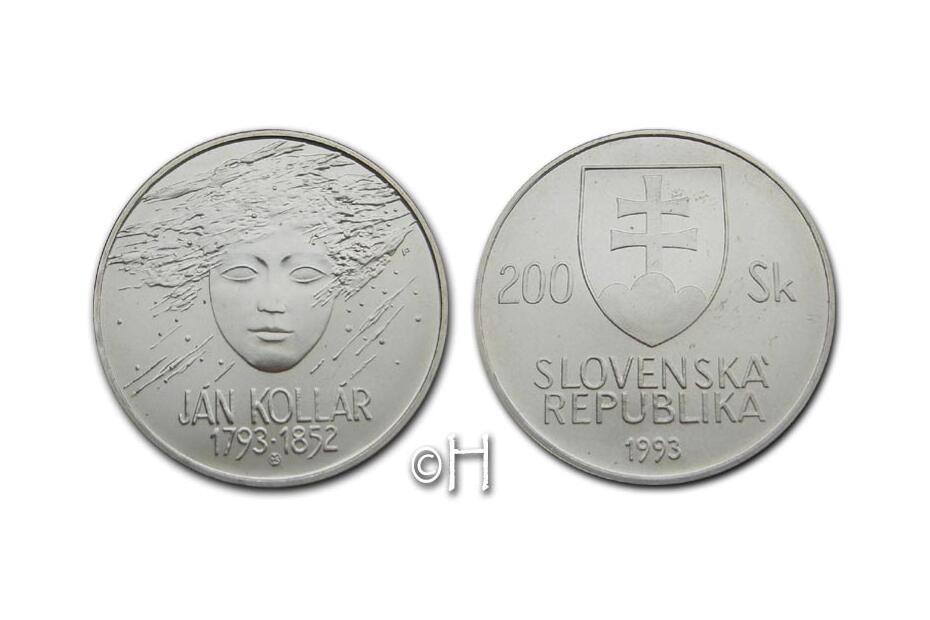 200 Kronen 1993 "Jan Koller" KM.20  stgl.