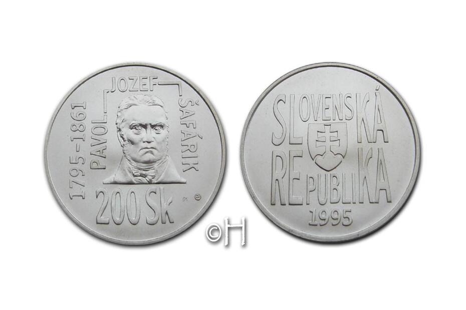 200 Kronen 1995 "P.J. Safarik" KM.24  stgl.