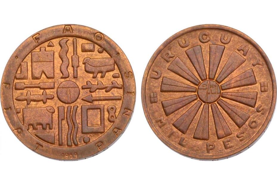 1000 Pesos 1969 "FAO" KM.55a  stgl.