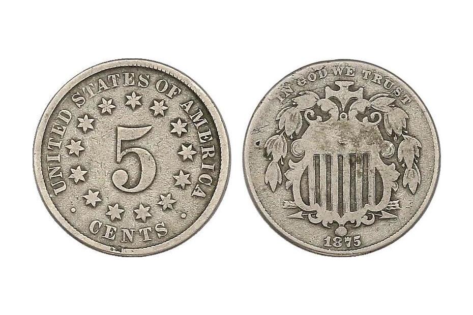 5 Cents 1875 KM.97  ss/f.ss