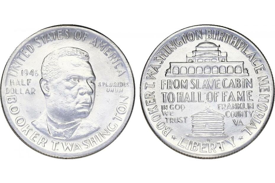 1/2 Dollar 1946 D "BookerWashington" KM.198  stgl.