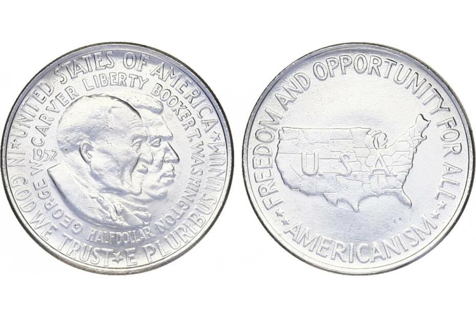 1/2 Dollar 1952 "Washington-Carver" KM.200  stgl.