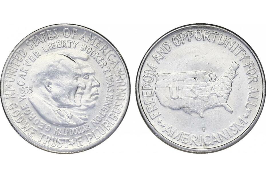 1/2 Dollar 1953 S "WashingtonCarver" KM.200  stgl.