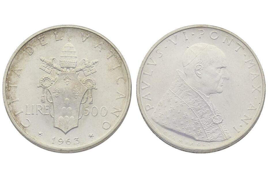 500 Lire 1963 KM.83.1  stgl.