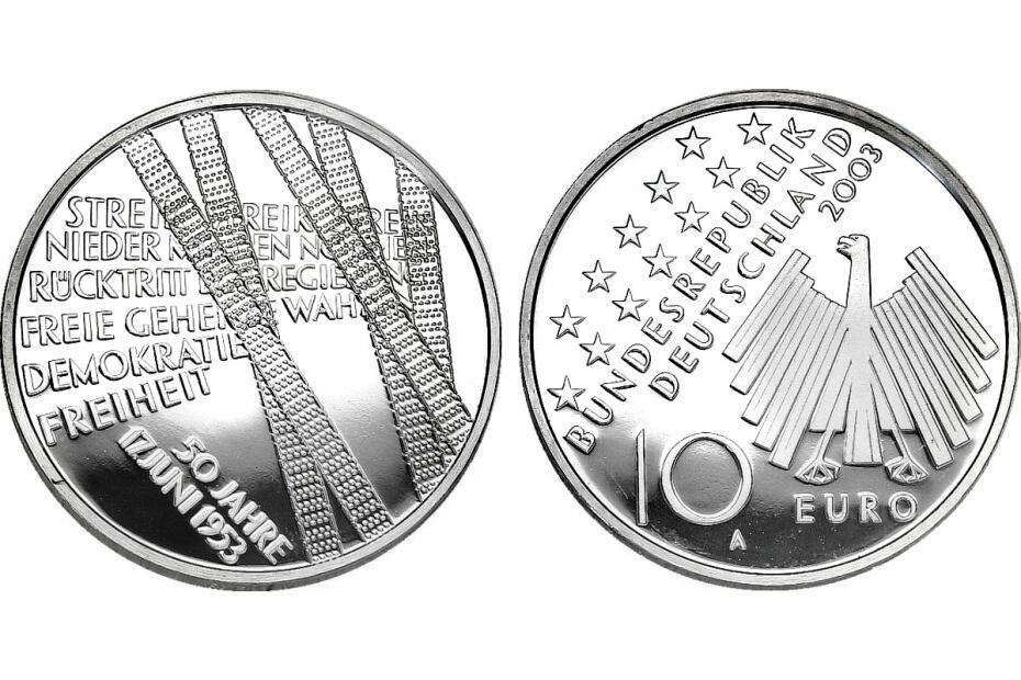 10 Euro 2003 A "Volksaufstand DDR" KM.226