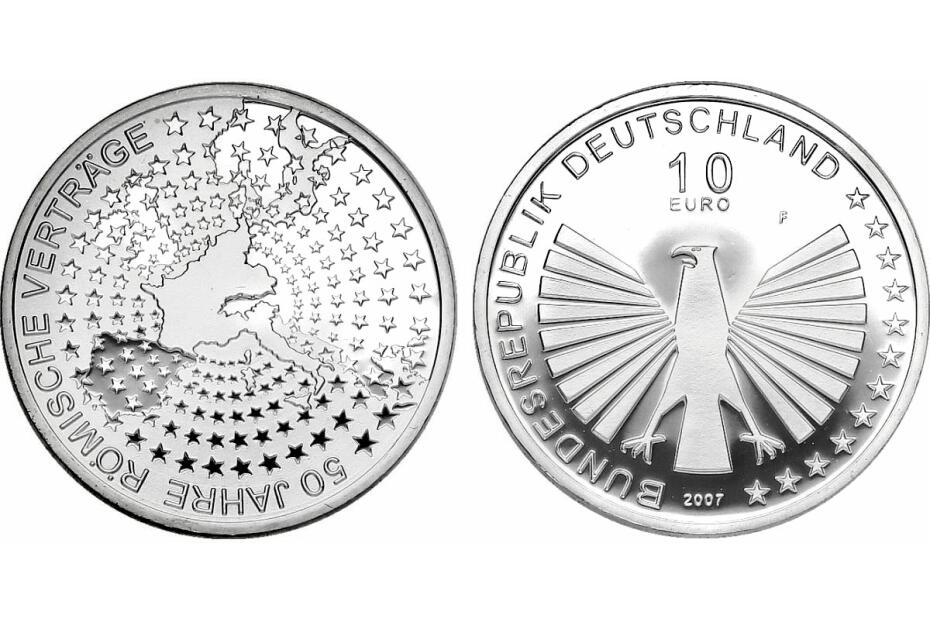 10 Euro 2007 F "50 Jahre Römische Verträge" KM.264