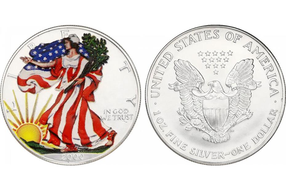 Dollar 2000 "Liberty" KM.273  stgl. coloriert
