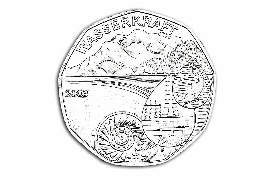 5 Euro 2003 "Wasserkraft" stgl.