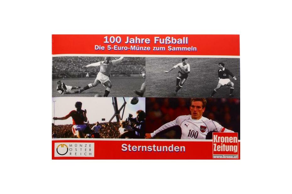 5 Euro 2004 "100 Jahre Fußball"  hdgh. im Miniblister