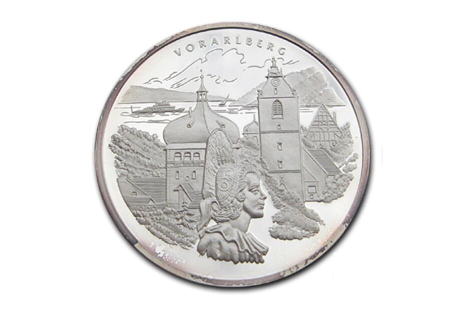 Ag-Medaille "Vorarlberg" (St. Gallus,Martinsturm,Bodensee) Ag-Medaille o.J. pp