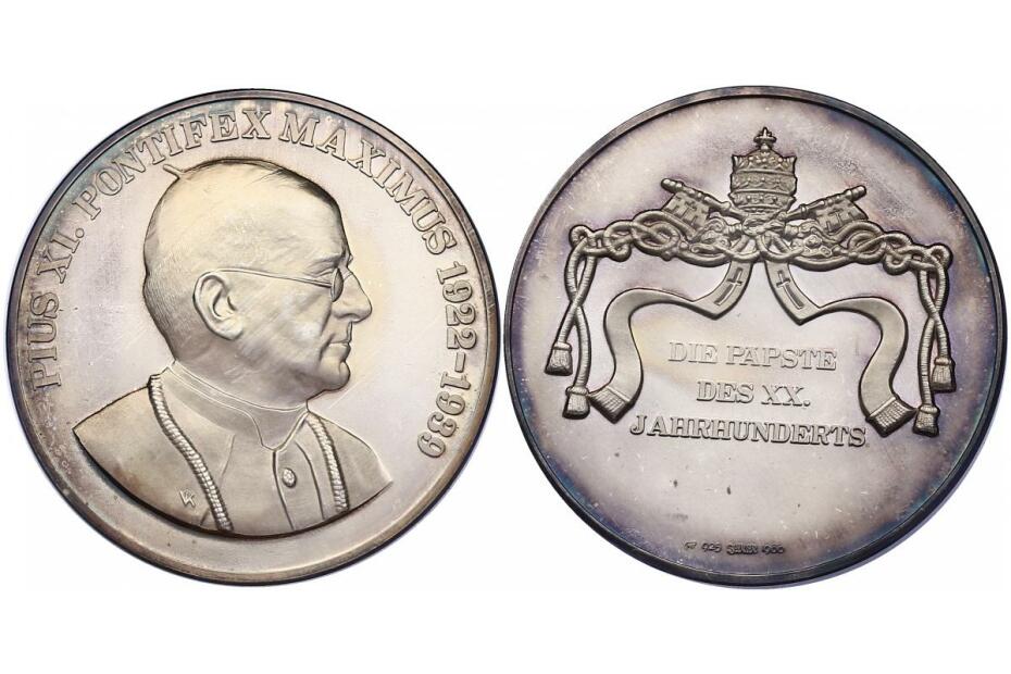 Ag-Medaille Pius XI. "Portrait" (1980)