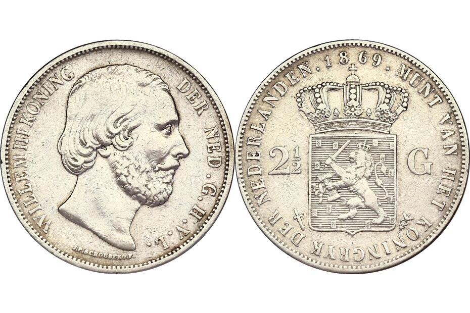 2 ½ Gulden 1869 KM.82  ss-vz