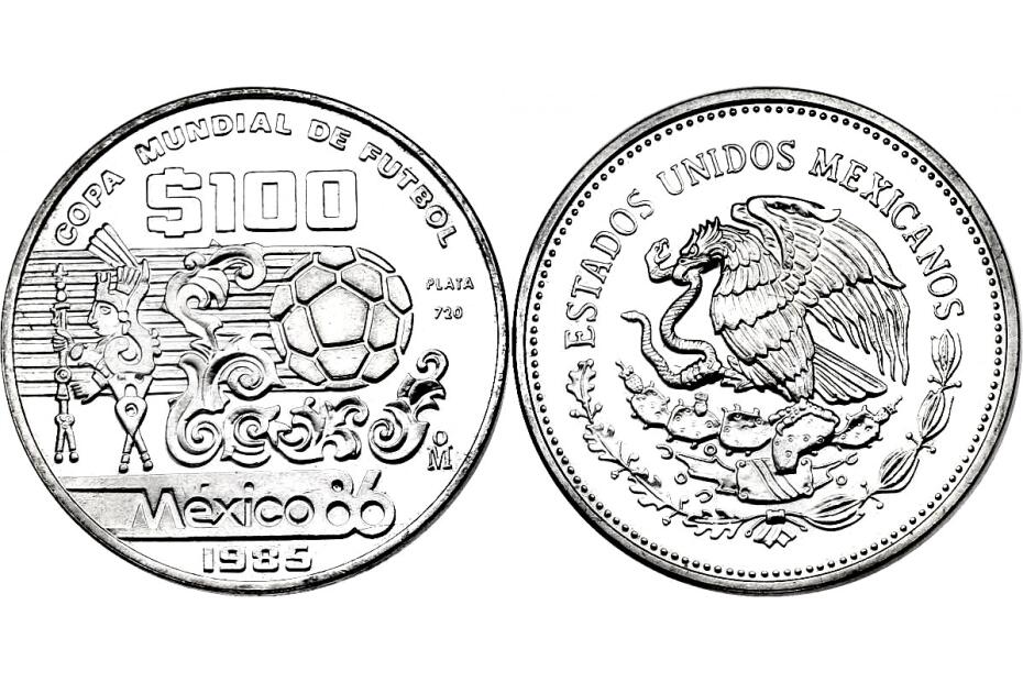 100 Pesos 1985 “FWM“  KM.499 stgl.