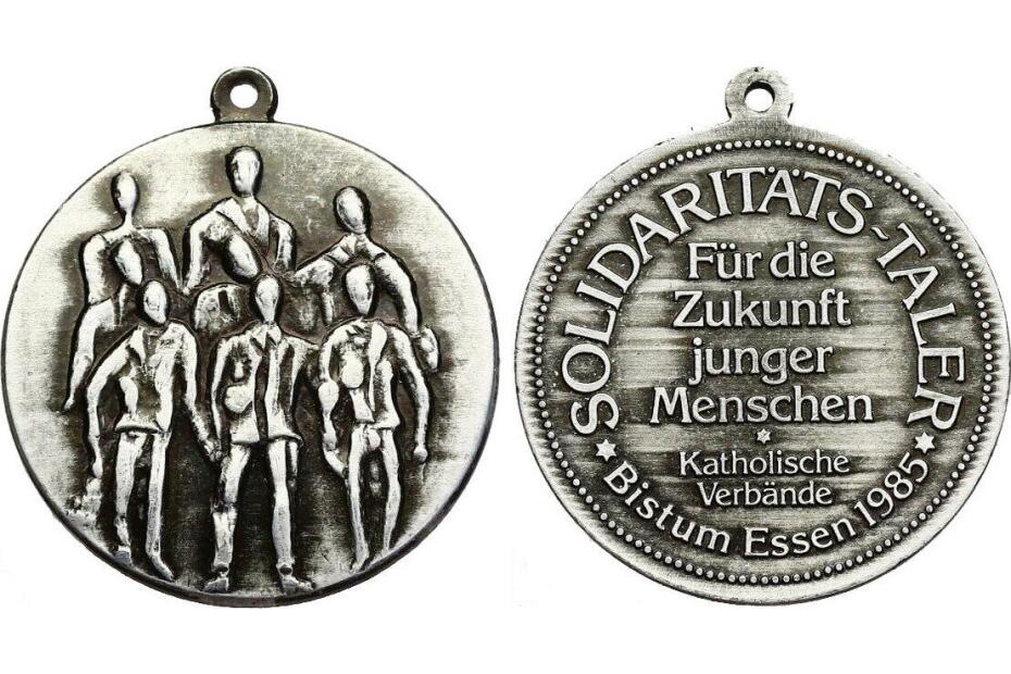 Deutschland - Essen Br-Medaille 1985 Solidaritäts-Taler (Bistum Essen) vz