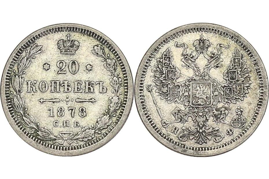 20 Kopeken 1878 NF KM.22a.1  ss
