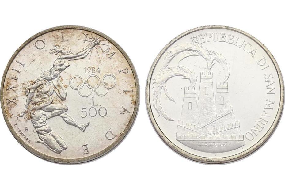 500 Lire 1984 "Olympiade" KM.168  stgl.