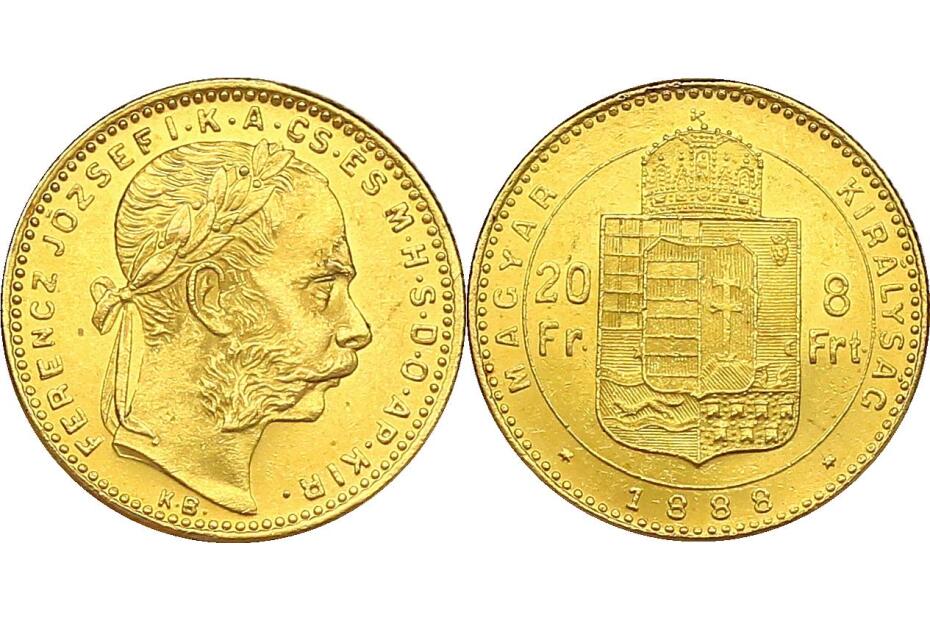 8 Forint 1888 KB J.364a/Fr.1736  vz-stgl.  (4)