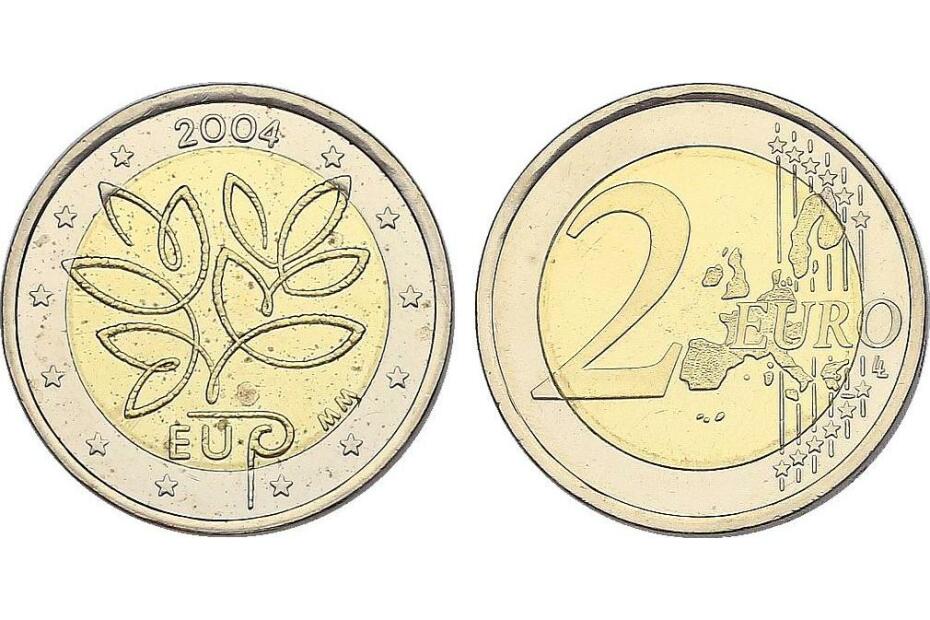 2 Euro 2004 "EU-Erweiterung" leicht fleckig, unc