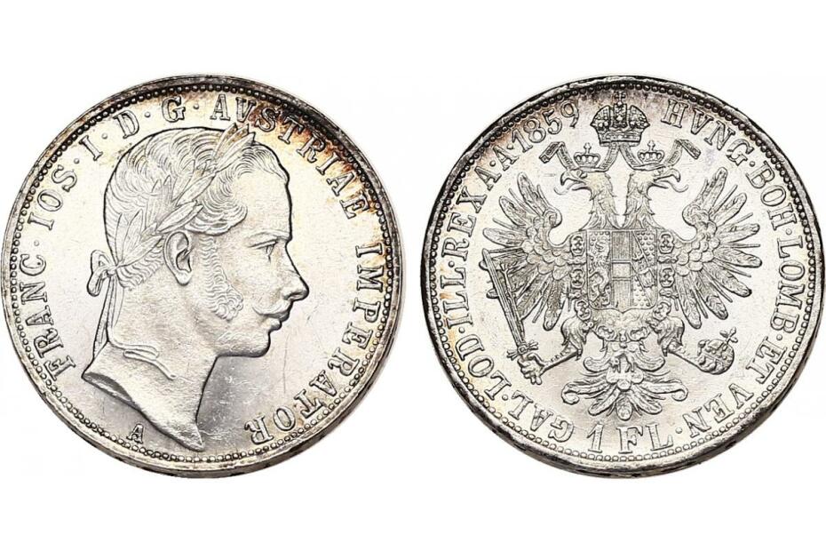 Gulden 1859 A  J.328/Fr.1451  f.stgl.
