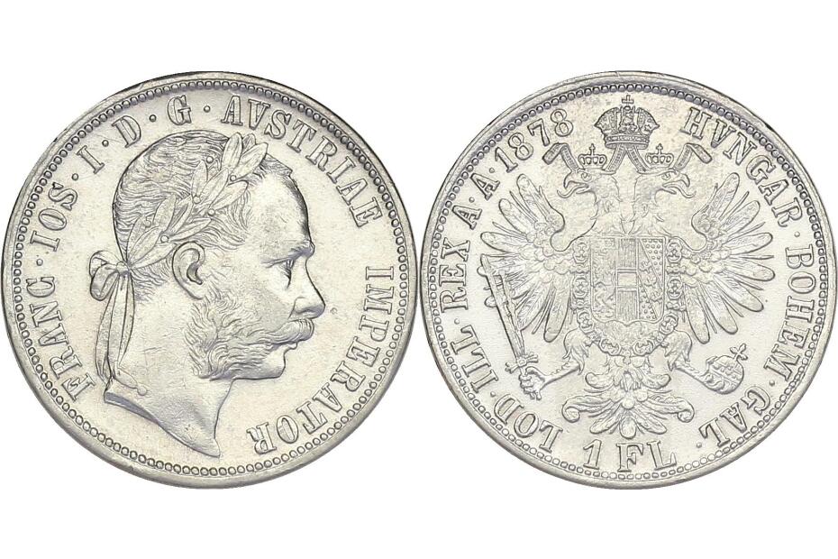 Gulden 1878 J.342/Fr.1498  vz