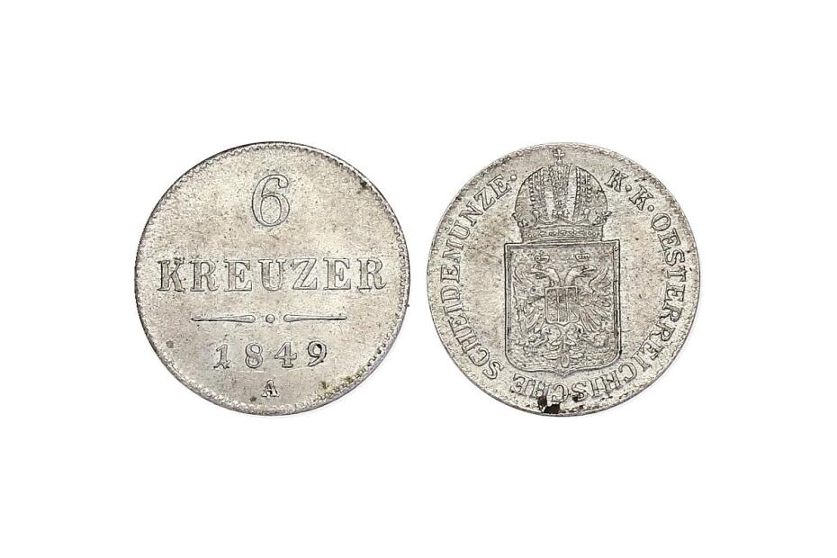6 Kreuzer 1849 A  J.283    stgl.