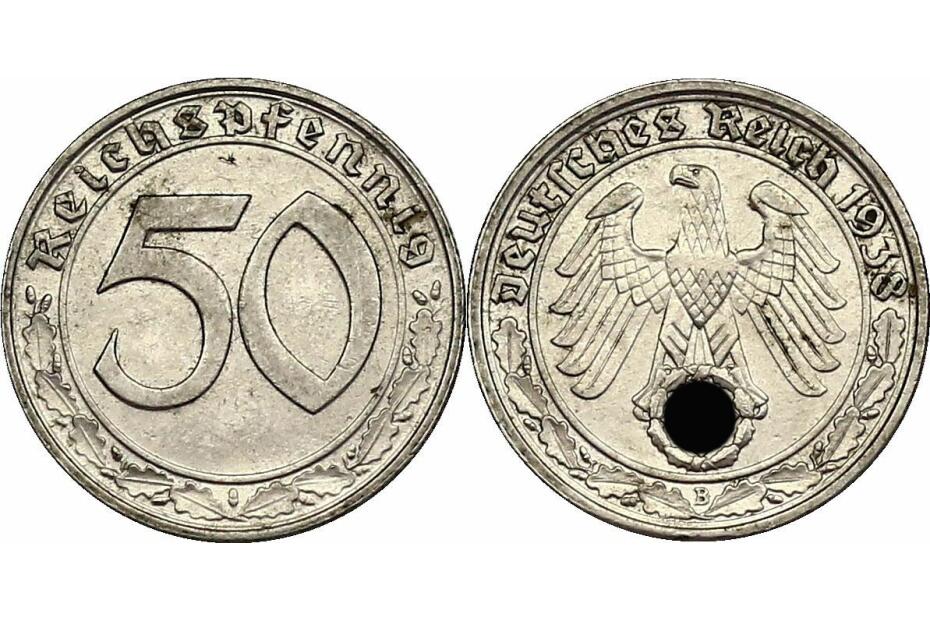 50 Reichspfennig 1938 B J.365  vz
