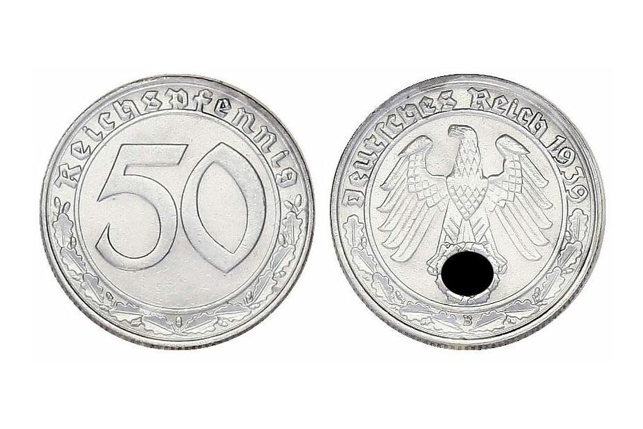 50 Reichspfennig 1939 B J.365  stgl.