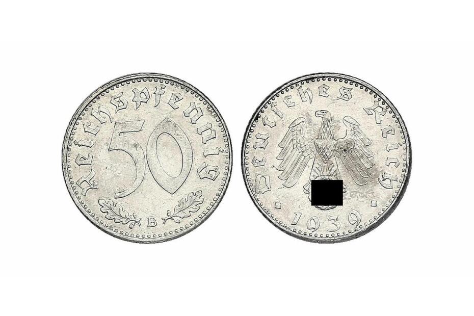 50 Reichspfennig 1939 B J.372 vz-stgl.