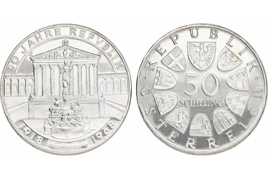50 Schilling 1968  50 J. Republik   pp