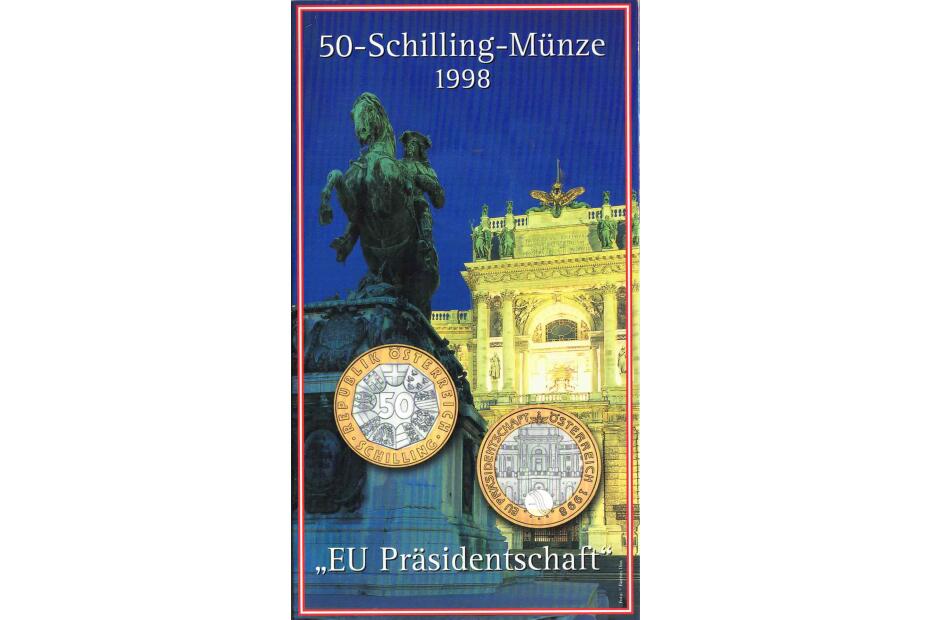 50 Schilling 1998  EU-Präsidentschaft  Österreichs  Blister