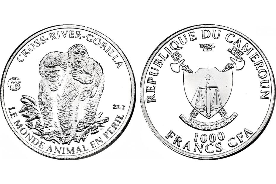 1000 CFA Francs 2012 "Gorilla" pp