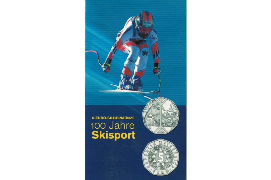 5 Euro 2005 "100 Jahre Skisport" hdgh. im Blister