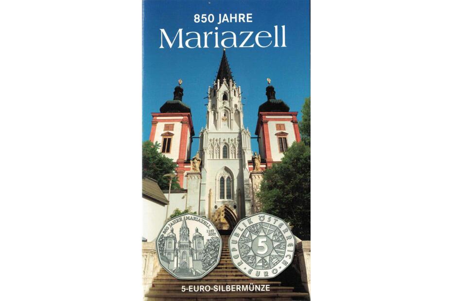 5 Euro 2007 "850 Jahre Mariazell"  hdgh. im Blister