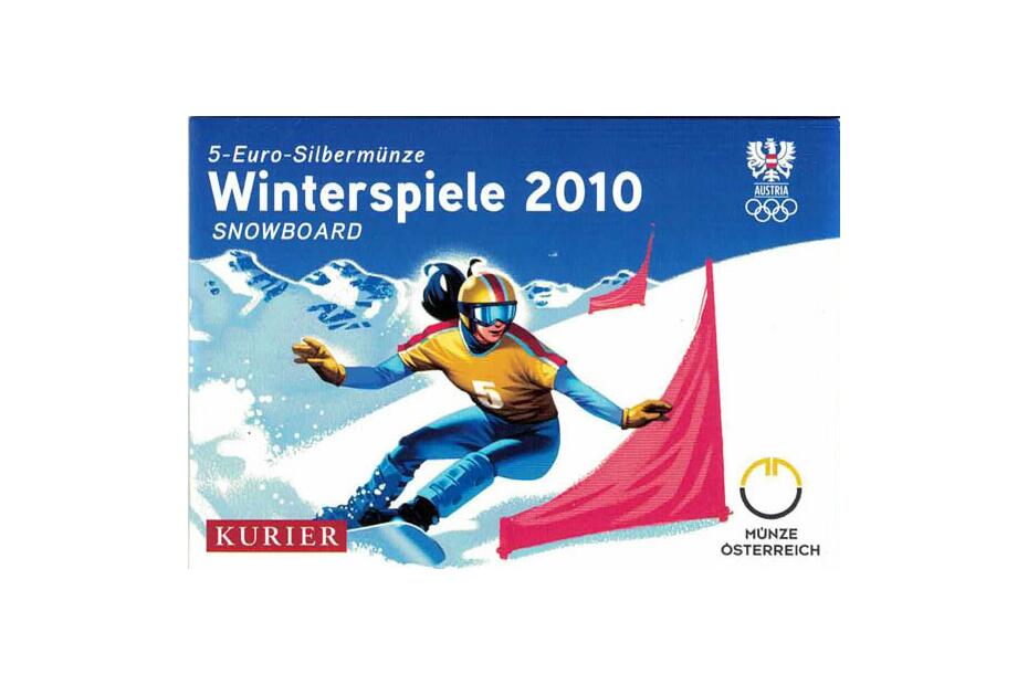 5 Euro 2010 "Snowboarder" hdgh. im Miniblister