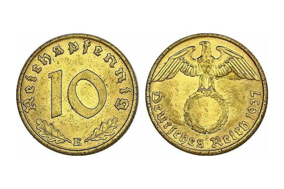 10 Reichspfennig 1937 E  J.364  stgl.